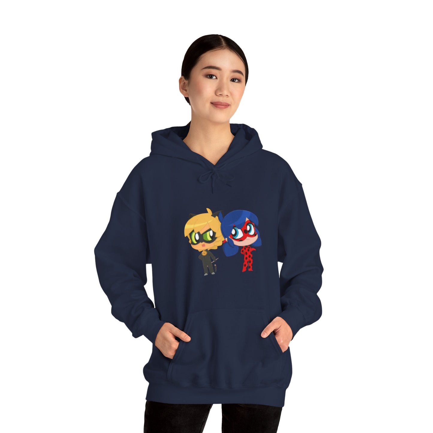 Miraculous Ladybug & Cat Noir Hoodie, Cozy Sweatshirt for Fans, Gift for Kids, Unisex Hoodie, Cartoon Character Threads