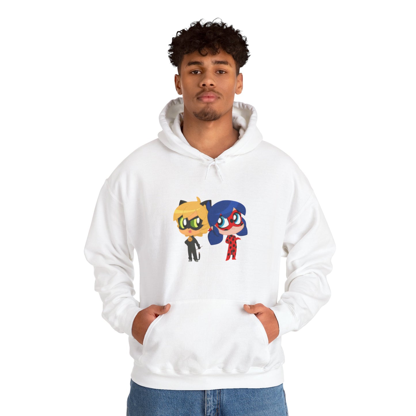 Miraculous Ladybug & Cat Noir Hoodie, Cozy Sweatshirt for Fans, Gift for Kids, Unisex Hoodie, Cartoon Character Threads