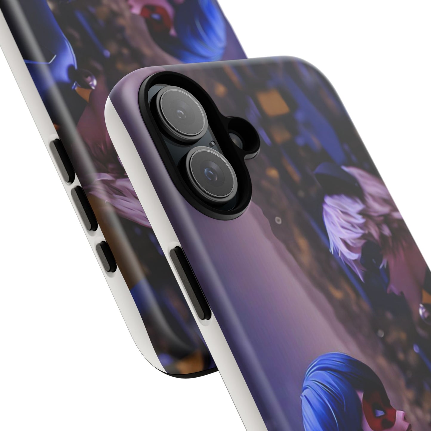 Phone Case with Ladybug and Cat Noir Design