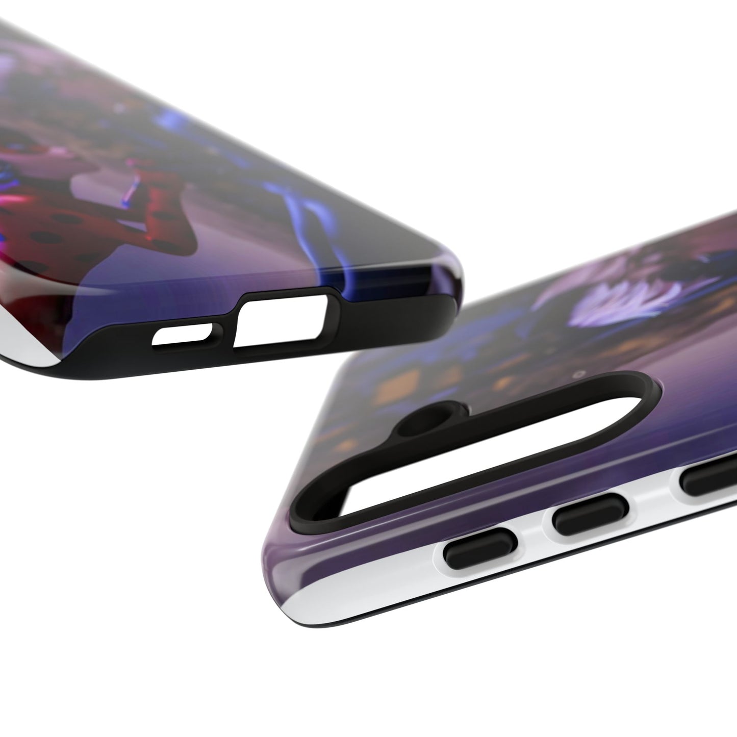 Phone Case with Ladybug and Cat Noir Design