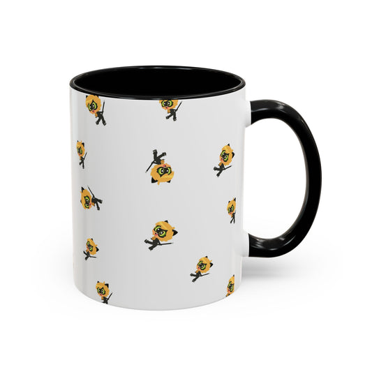 Cat Noir Floral Accent Coffee Mug - Perfect for Tea Lovers