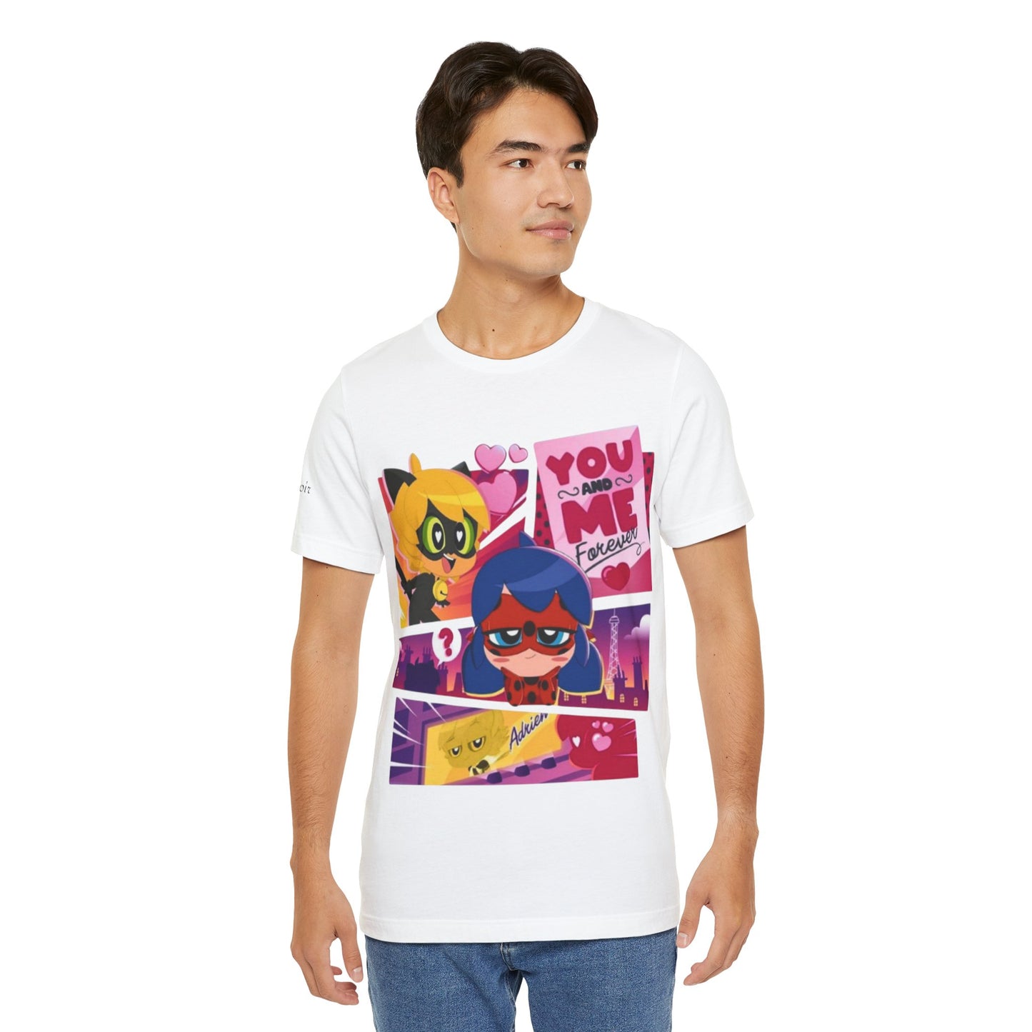 Ladybug and Catnoir Couple T-Shirt, Romantic Tee, Couple Gift, Valentine's Day, Love Shirt, Fun Casual Wear