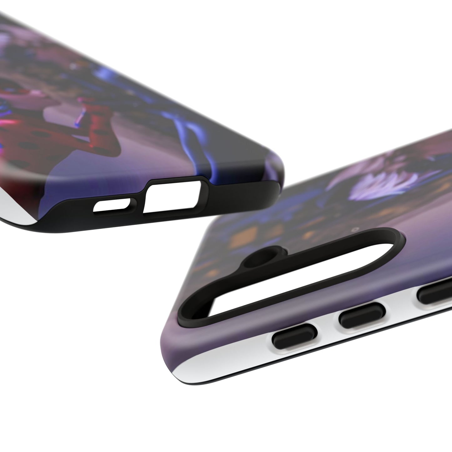 Phone Case with Ladybug and Cat Noir Design