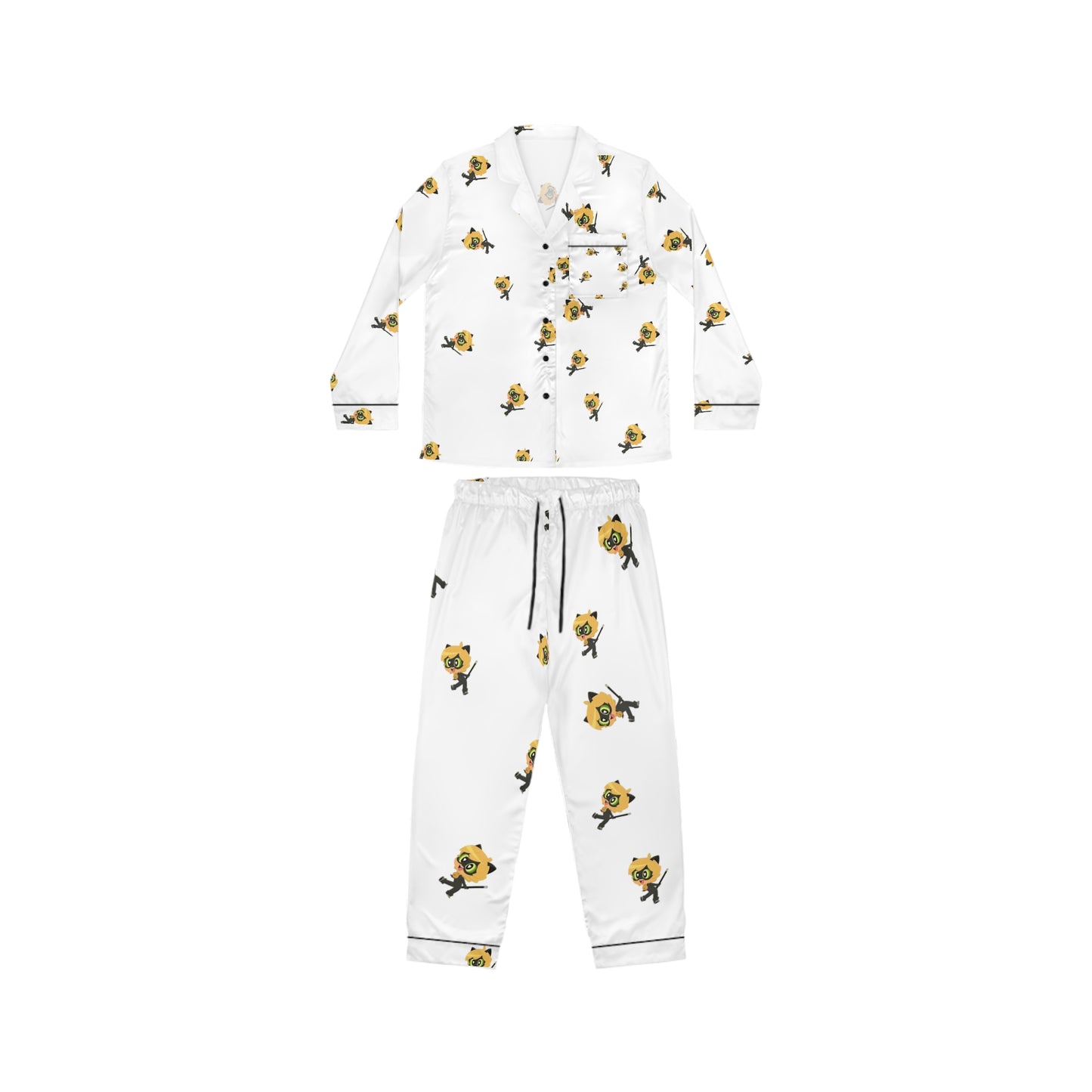 Floral Satin Pajamas Set for Women, Luxe Sleepwear, Elegant Nightwear, Summer Style, Gifts for Her