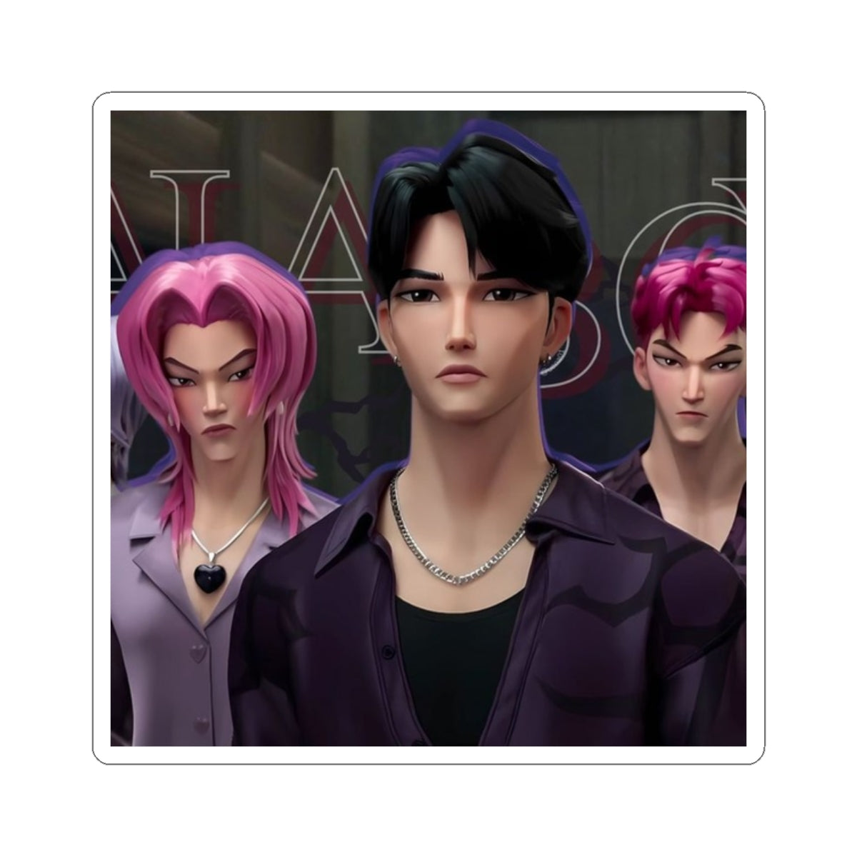 Kpop demons Cut Stickers Featuring Stylish Characters, Anime Decor, Laptop Accessories, Vinyl Stickers, Unique Gifts