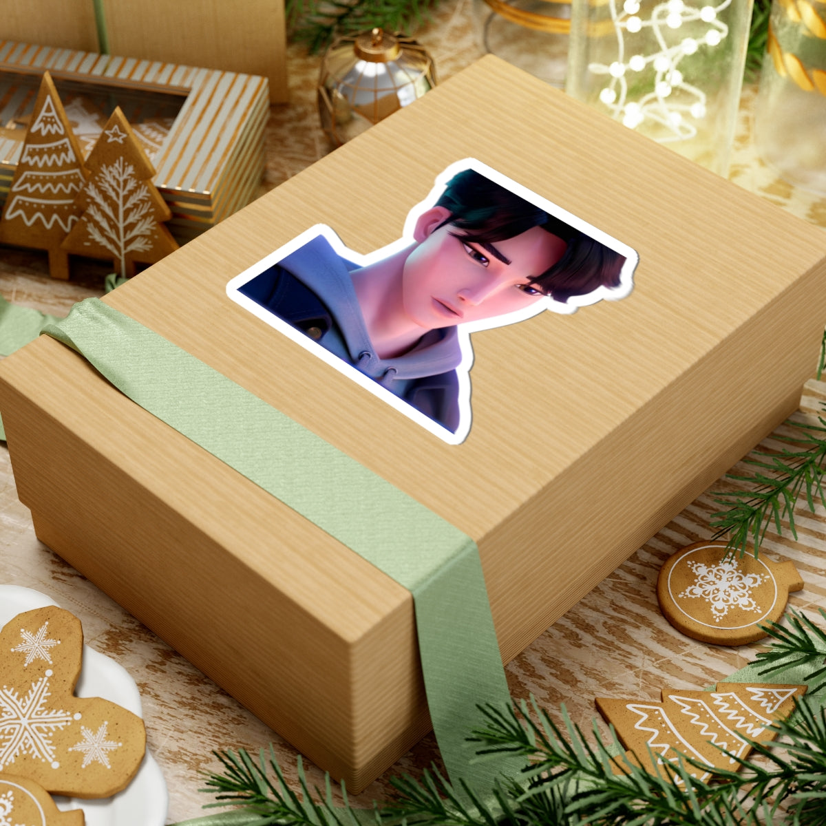 Jinu Kiss-Cut Stickers Featuring Anime Character, Aesthetic Laptop Decor, Cute Gifts, Art Prints, Daily Motivation