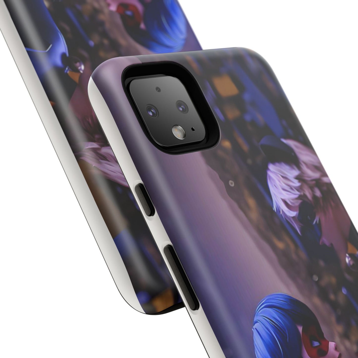 Phone Case with Ladybug and Cat Noir Design