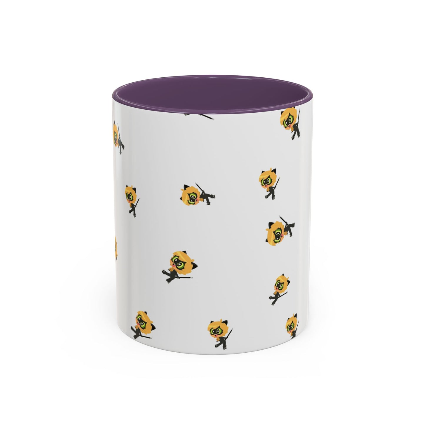 Cat Noir Floral Accent Coffee Mug - Perfect for Tea Lovers