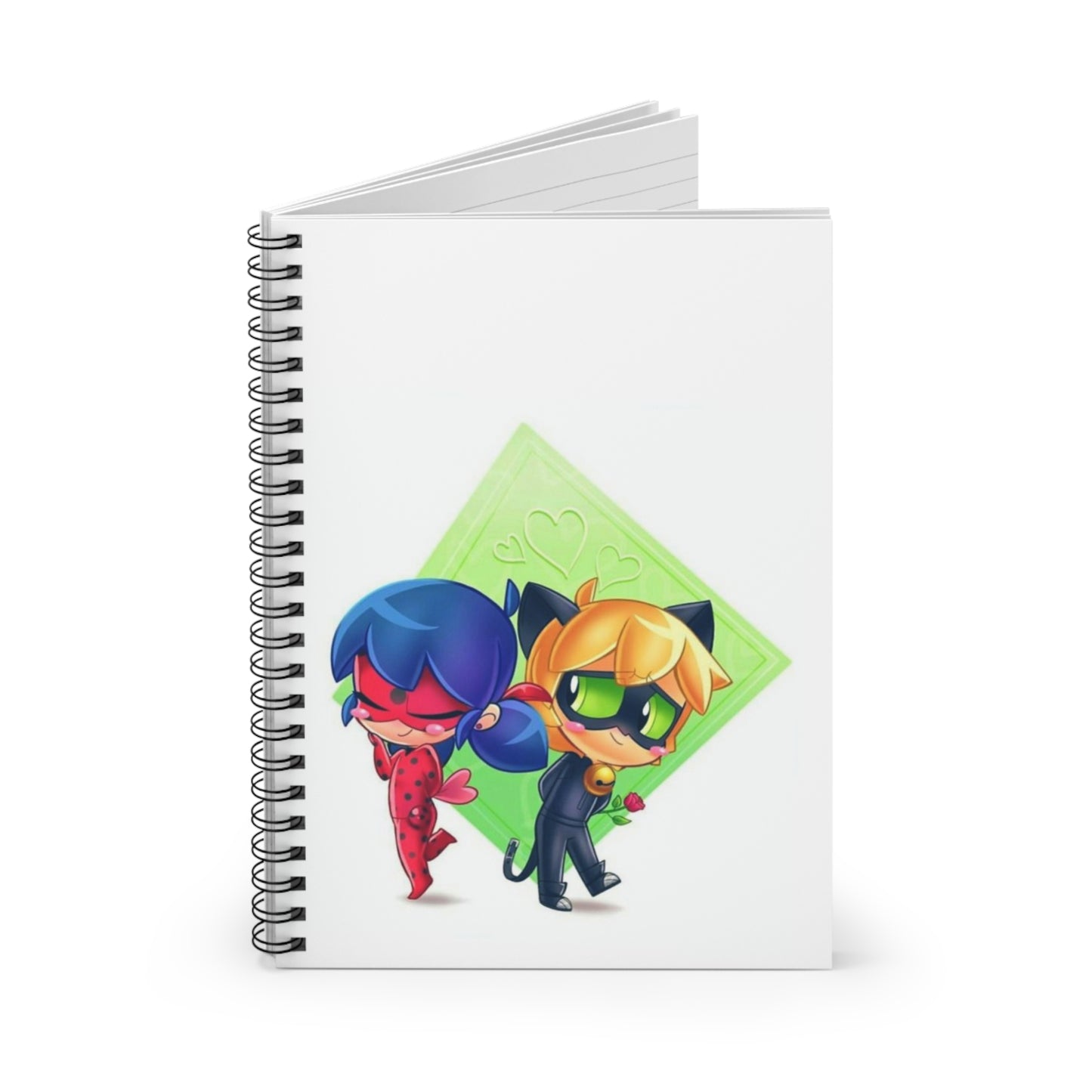 Cute Cartoon Spiral Notebook - Perfect for Journaling, School Notes, Gifts, Cat Lovers, Anime Art