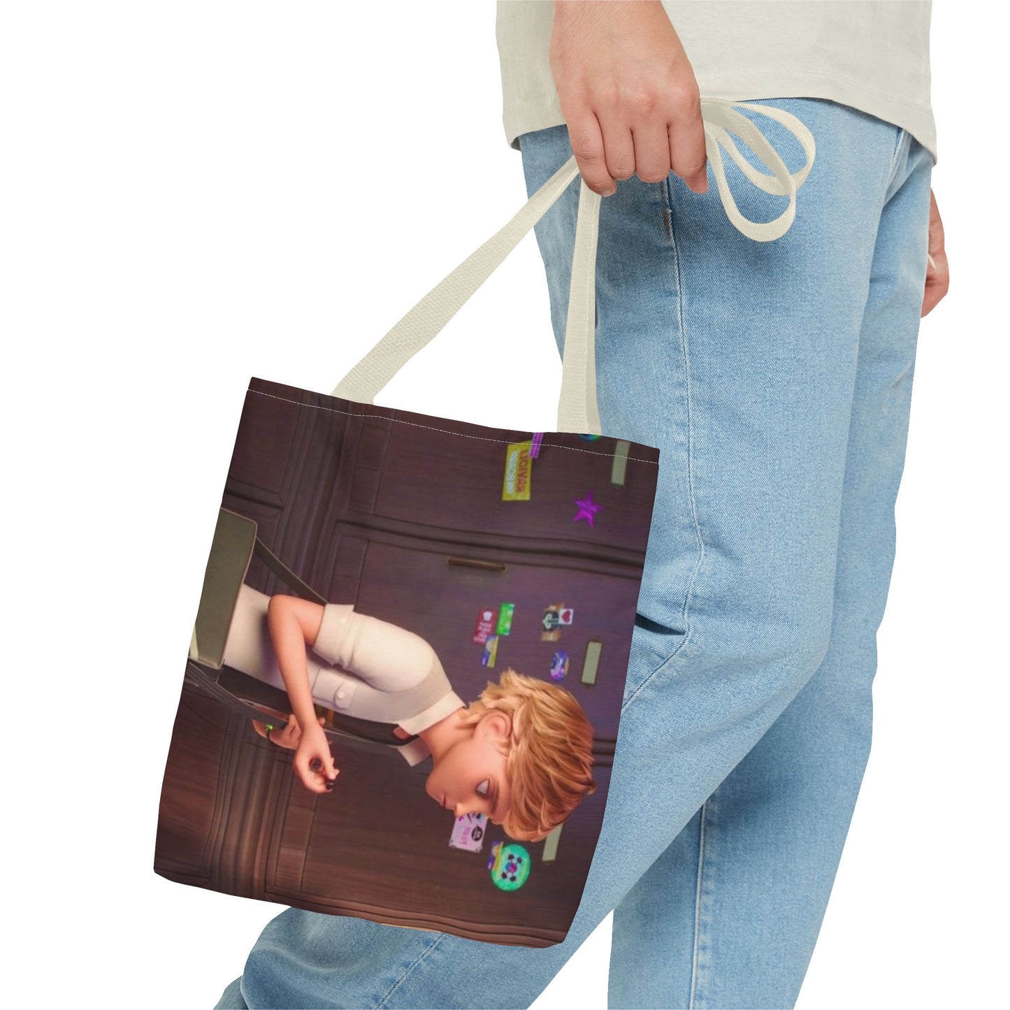 Stylish Miraculous AOP Tote Bag, Perfect for Teens