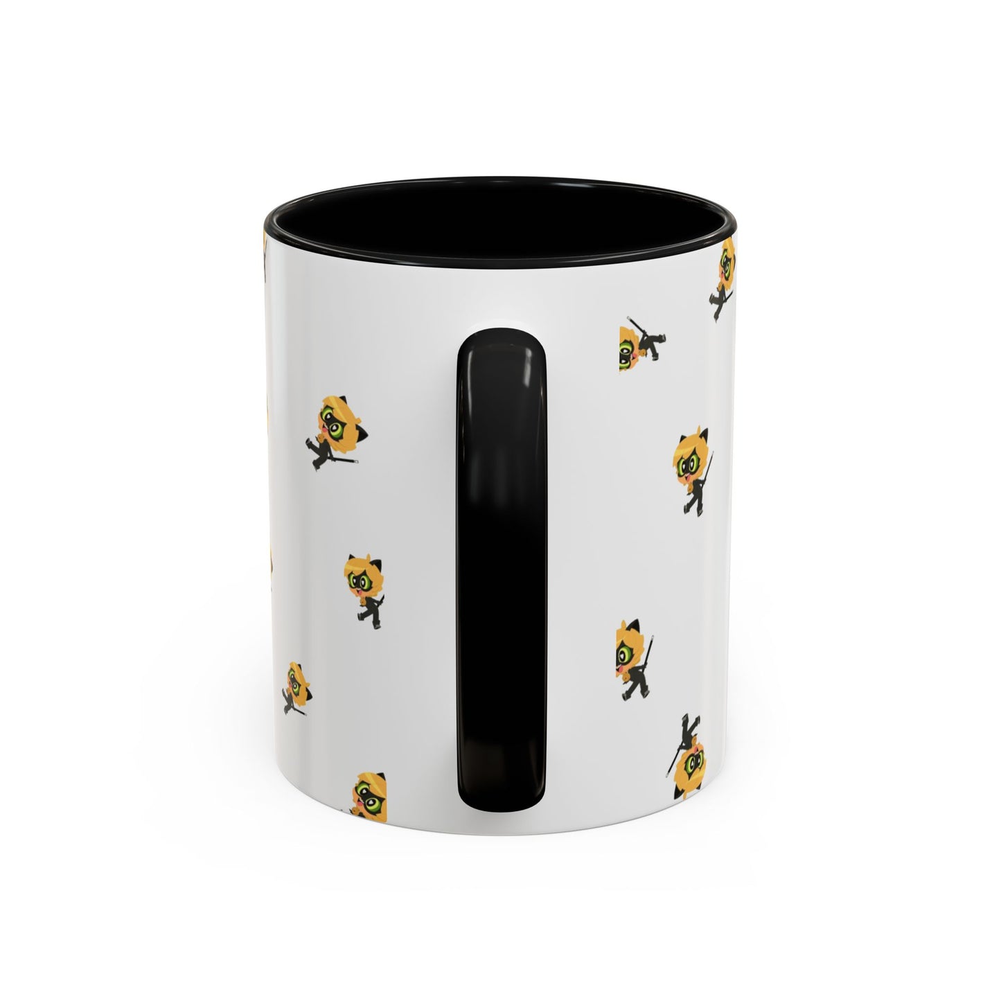 Cat Noir Floral Accent Coffee Mug - Perfect for Tea Lovers