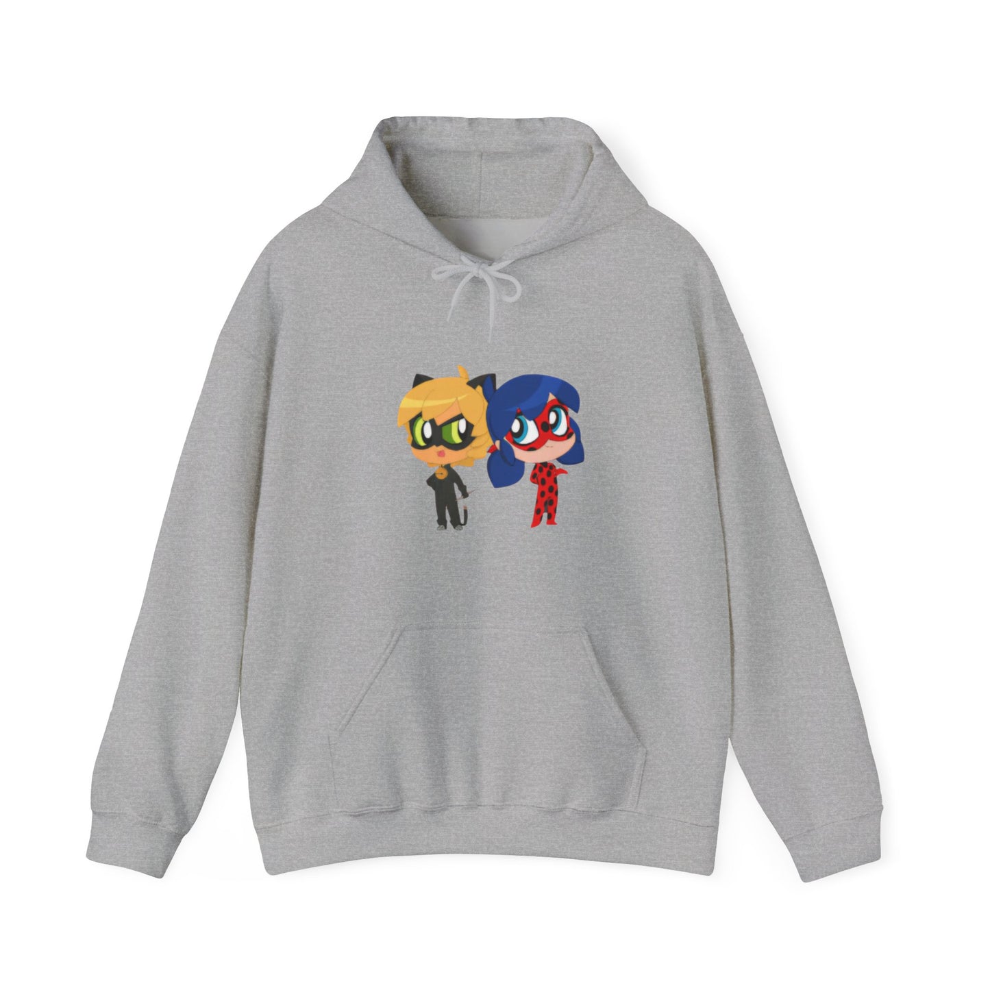 Miraculous Ladybug & Cat Noir Hoodie, Cozy Sweatshirt for Fans, Gift for Kids, Unisex Hoodie, Cartoon Character Threads