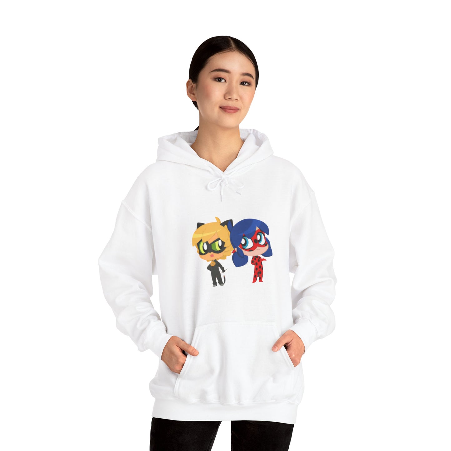 Miraculous Ladybug & Cat Noir Hoodie, Cozy Sweatshirt for Fans, Gift for Kids, Unisex Hoodie, Cartoon Character Threads