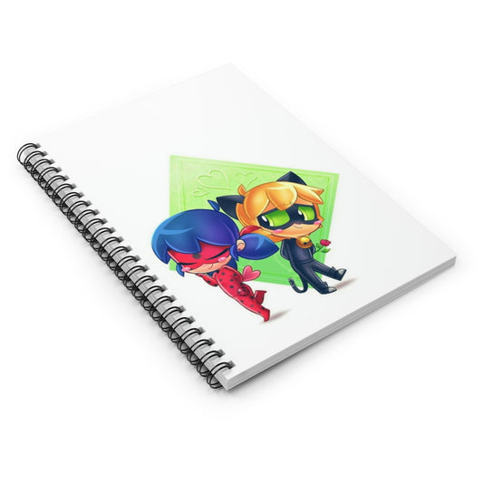 Cute Cartoon Spiral Notebook - Perfect for Journaling, School Notes, Gifts, Cat Lovers, Anime Art