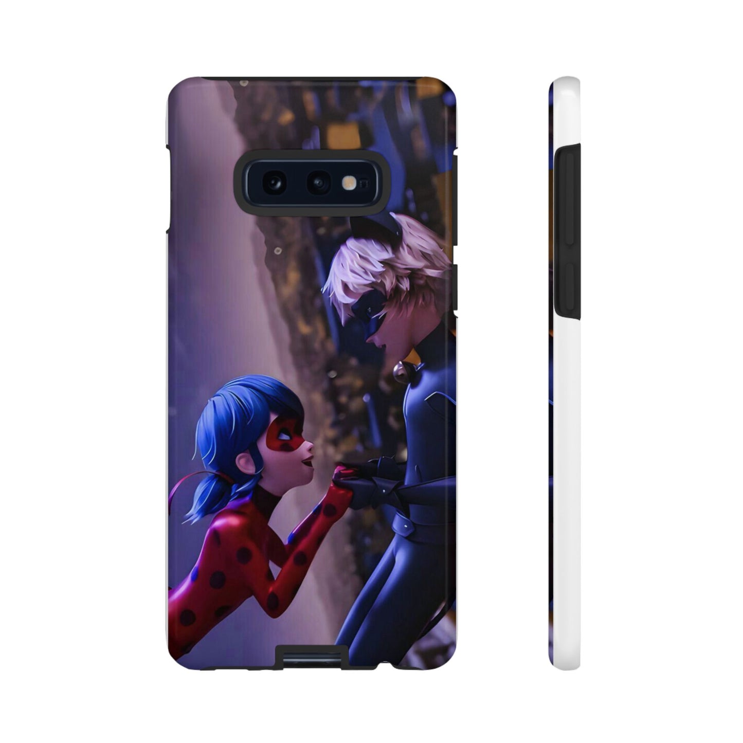Phone Case with Ladybug and Cat Noir Design