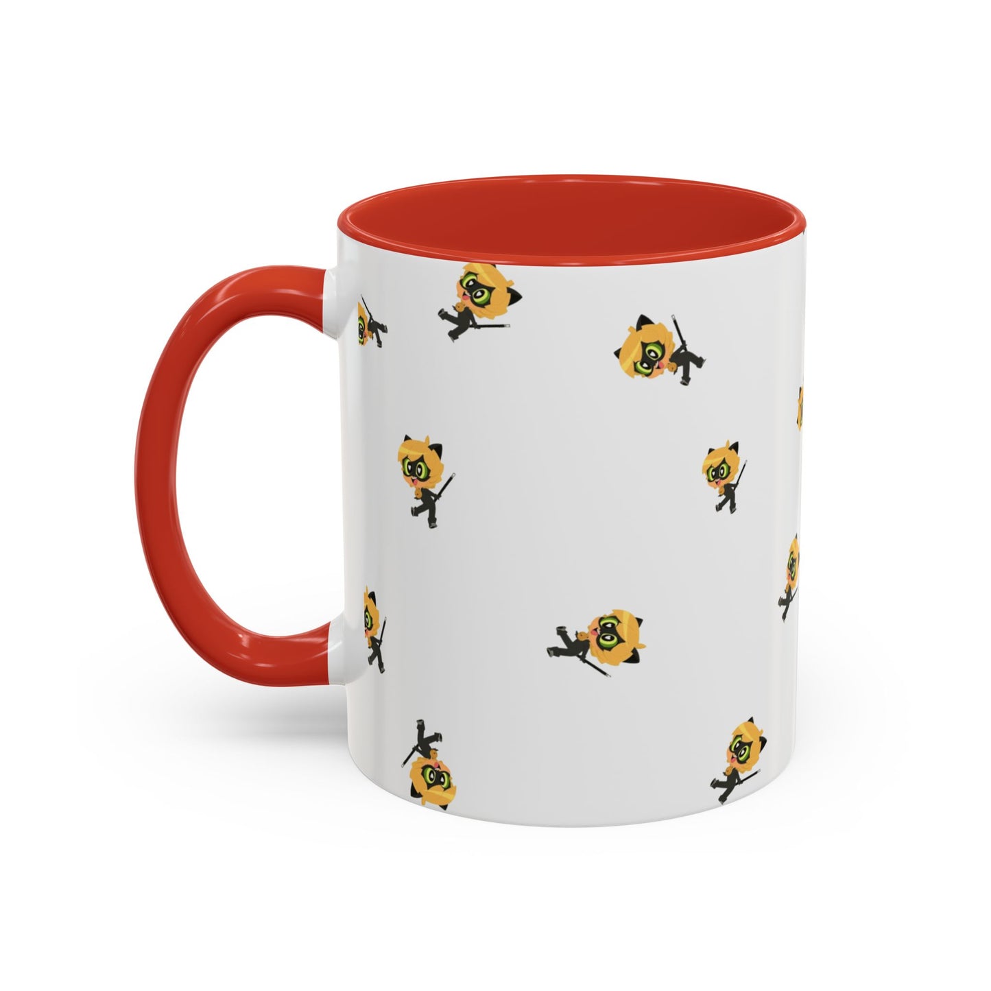 Cat Noir Floral Accent Coffee Mug - Perfect for Tea Lovers
