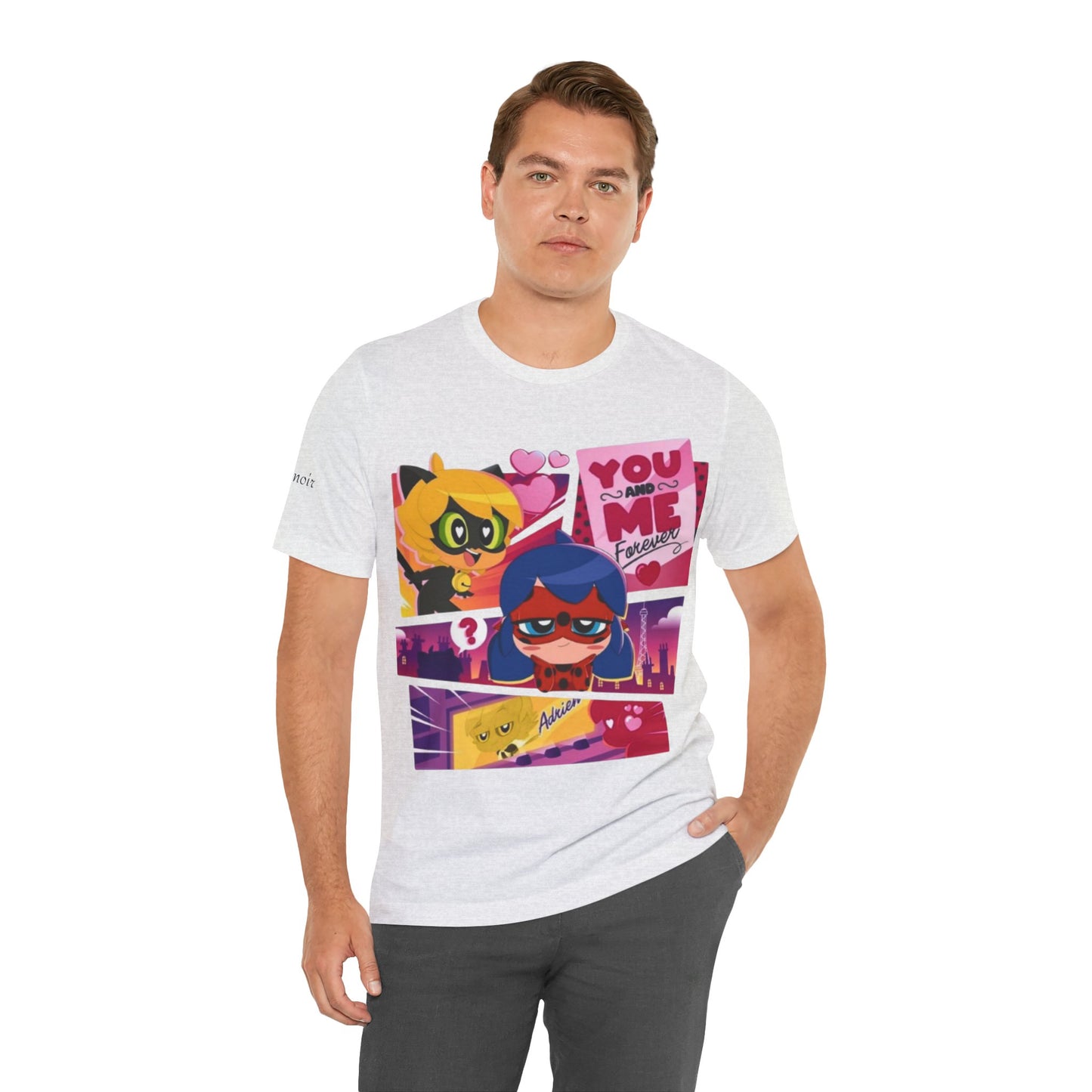 Ladybug and Catnoir Couple T-Shirt, Romantic Tee, Couple Gift, Valentine's Day, Love Shirt, Fun Casual Wear