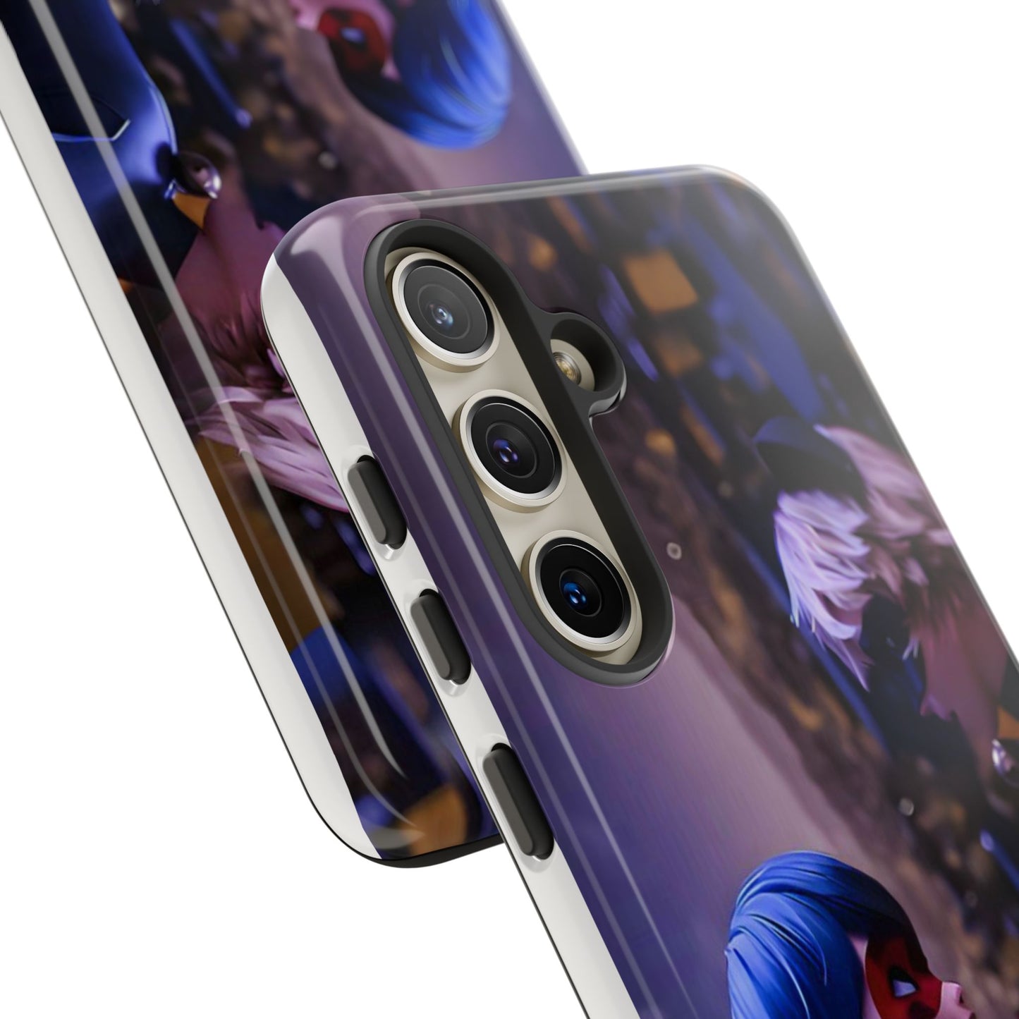 Phone Case with Ladybug and Cat Noir Design