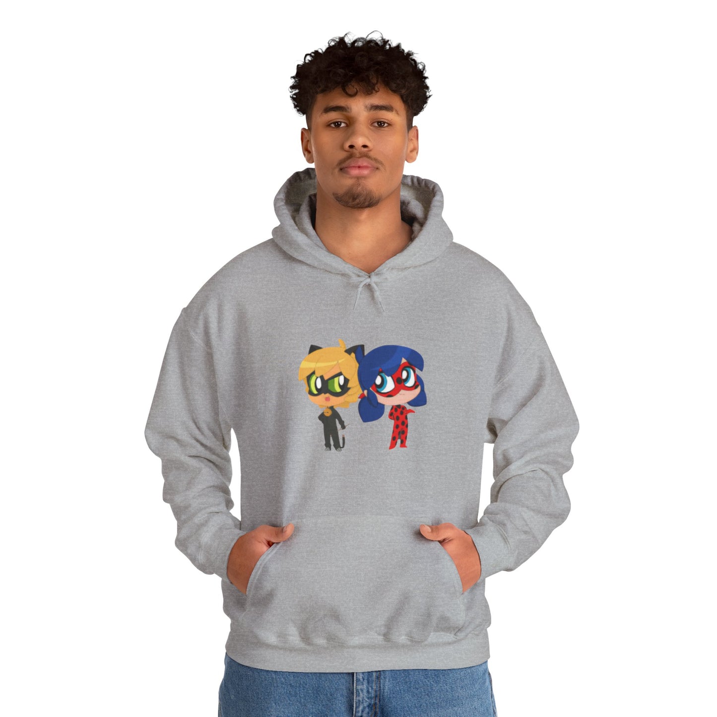 Miraculous Ladybug & Cat Noir Hoodie, Cozy Sweatshirt for Fans, Gift for Kids, Unisex Hoodie, Cartoon Character Threads