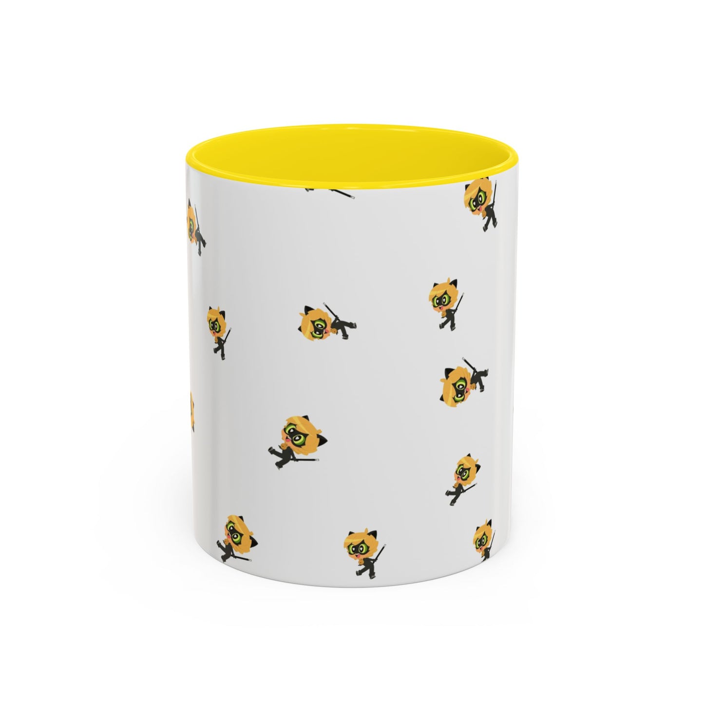 Cat Noir Floral Accent Coffee Mug - Perfect for Tea Lovers