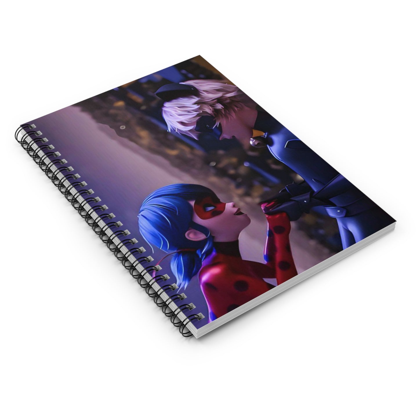 Ladybug & Cat Noir Spiral Notebook - Ruled Lines, Perfect for Note-taking, Journaling, School Supplies