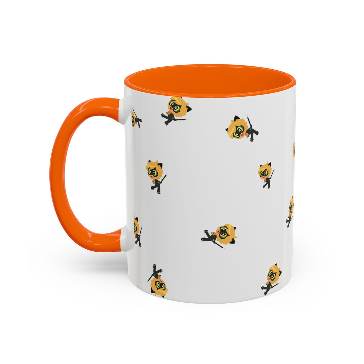 Cat Noir Floral Accent Coffee Mug - Perfect for Tea Lovers