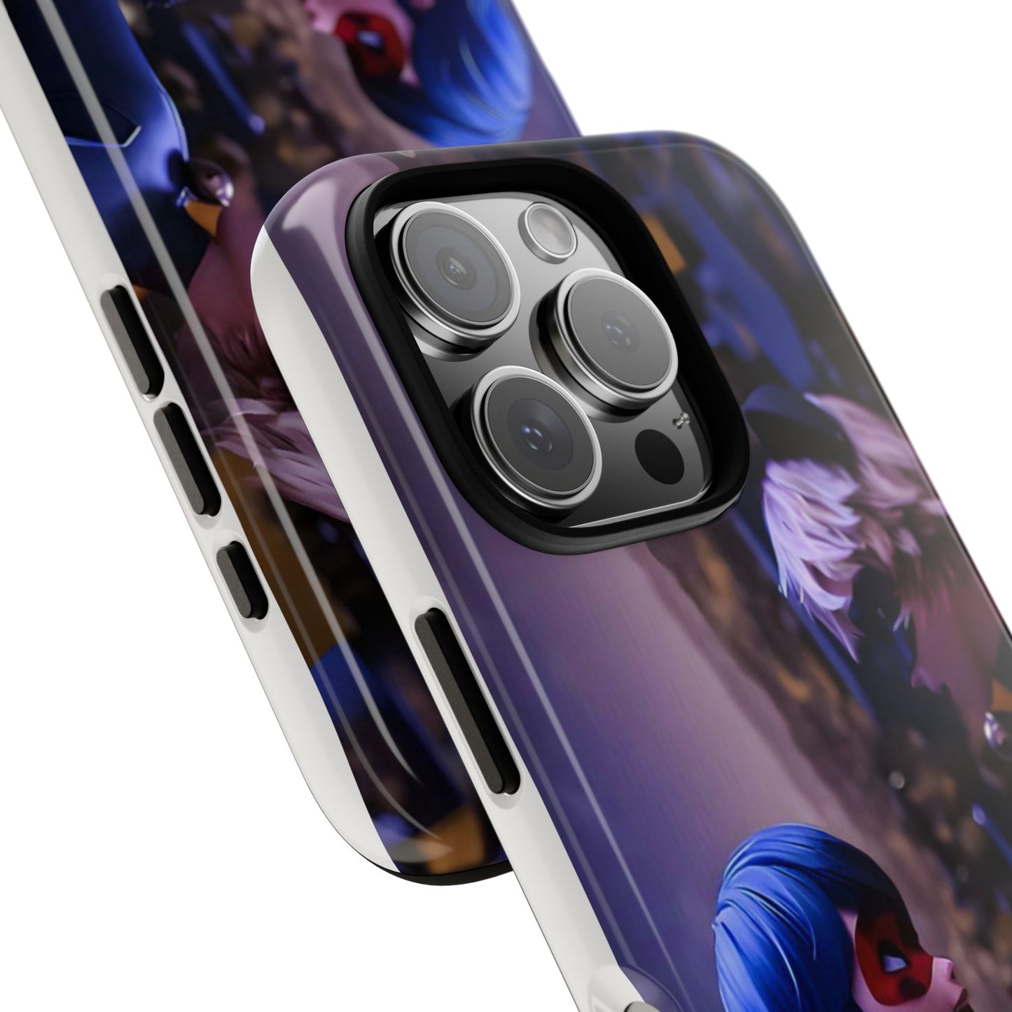 Phone Case with Ladybug and Cat Noir Design