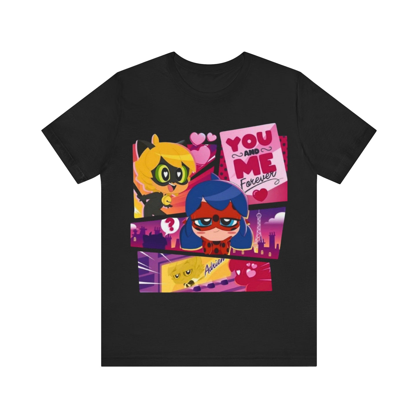 Ladybug and Catnoir Couple T-Shirt, Romantic Tee, Couple Gift, Valentine's Day, Love Shirt, Fun Casual Wear
