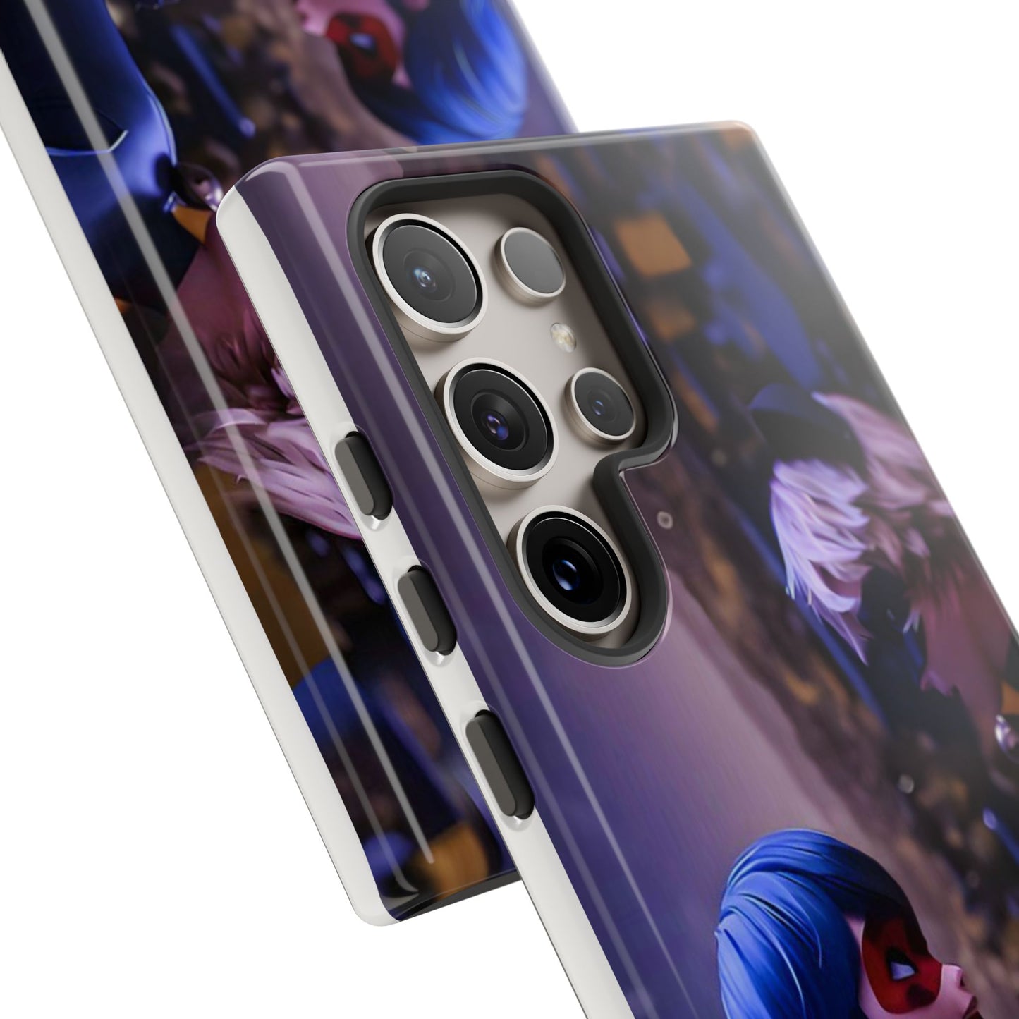 Phone Case with Ladybug and Cat Noir Design