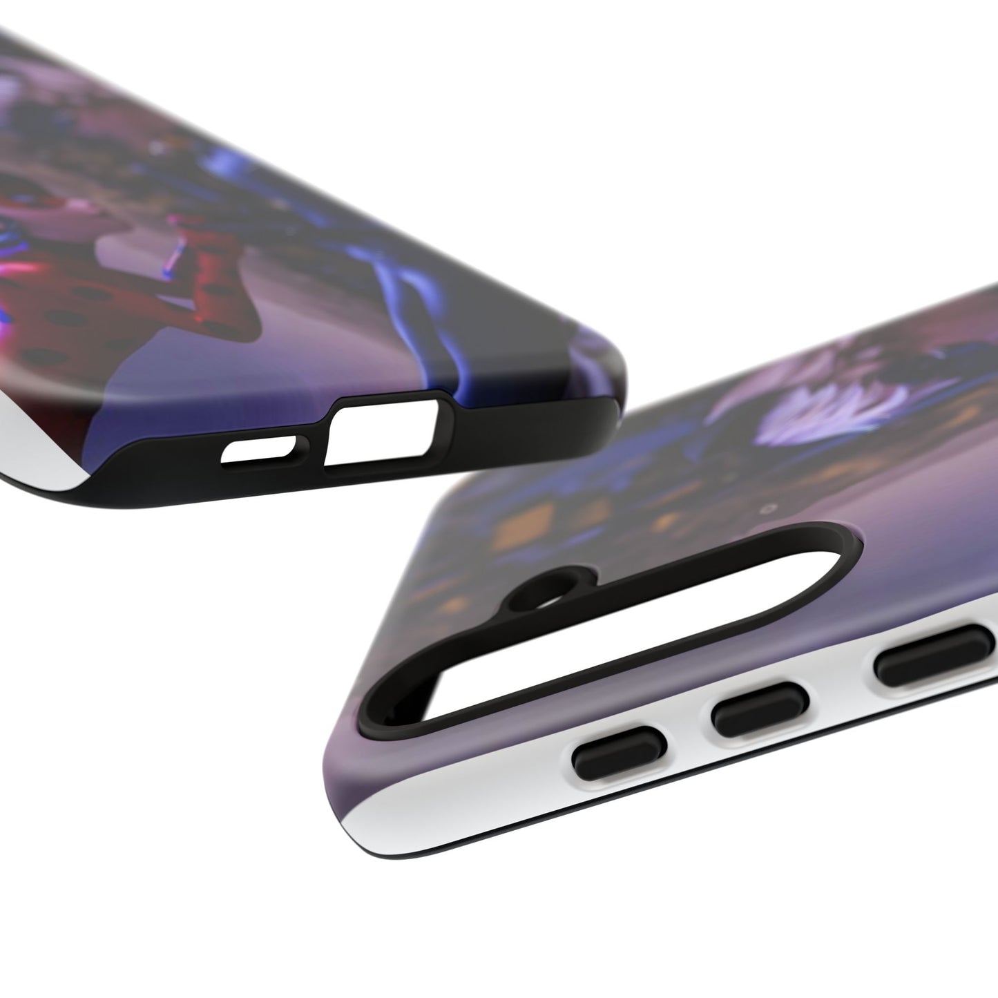 Phone Case with Ladybug and Cat Noir Design