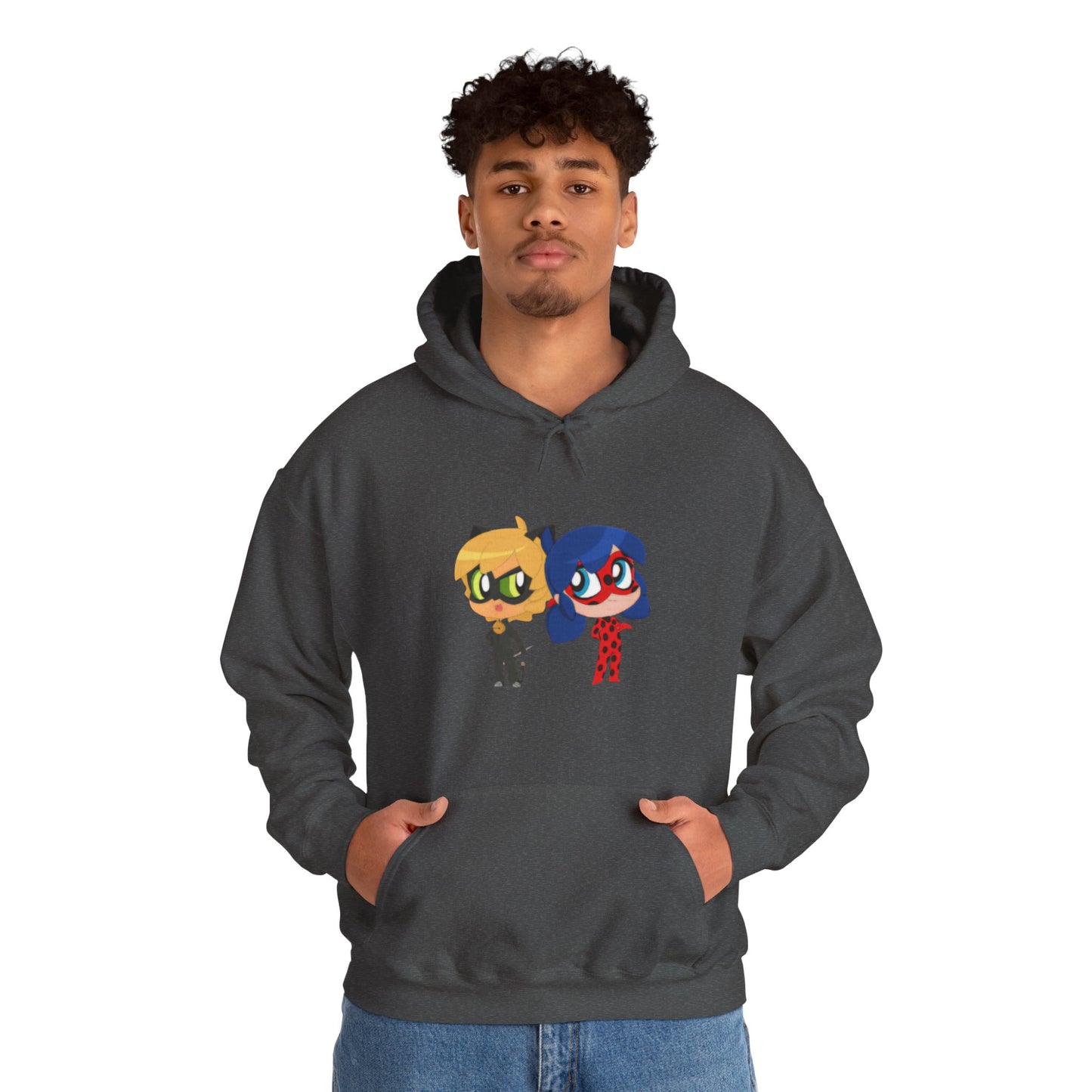 Miraculous Ladybug & Cat Noir Hoodie, Cozy Sweatshirt for Fans, Gift for Kids, Unisex Hoodie, Cartoon Character Threads