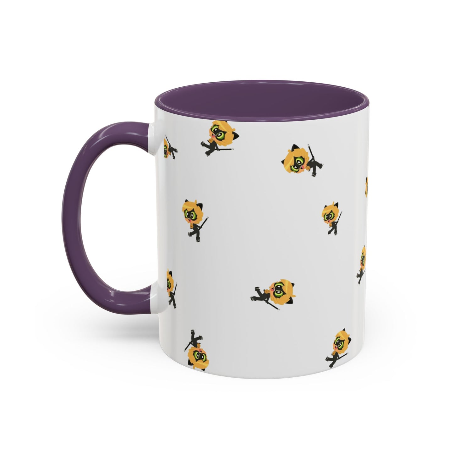 Cat Noir Floral Accent Coffee Mug - Perfect for Tea Lovers