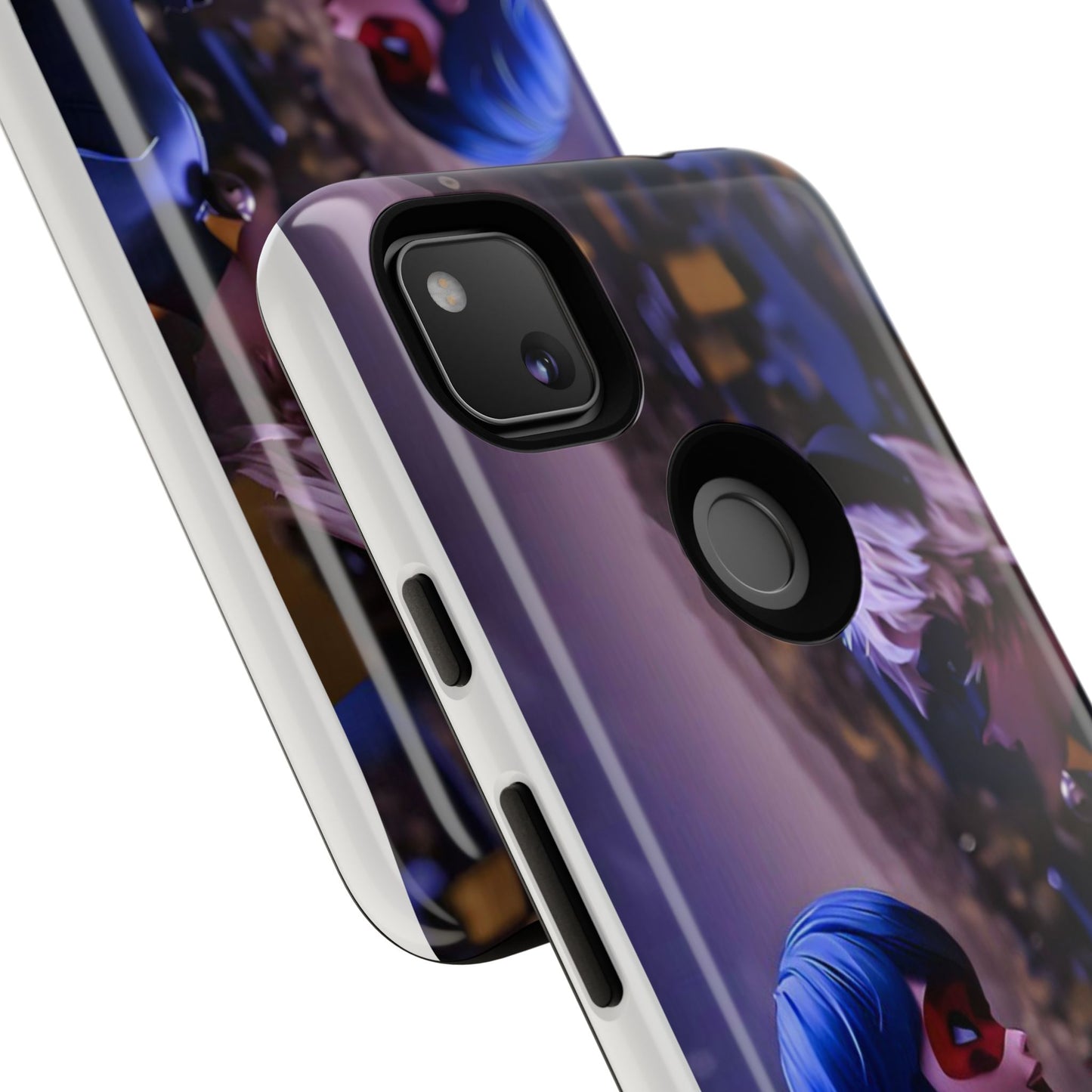 Phone Case with Ladybug and Cat Noir Design
