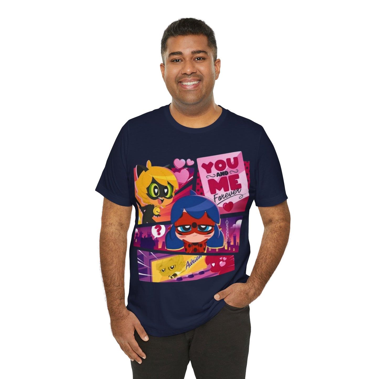 Ladybug and Catnoir Couple T-Shirt, Romantic Tee, Couple Gift, Valentine's Day, Love Shirt, Fun Casual Wear