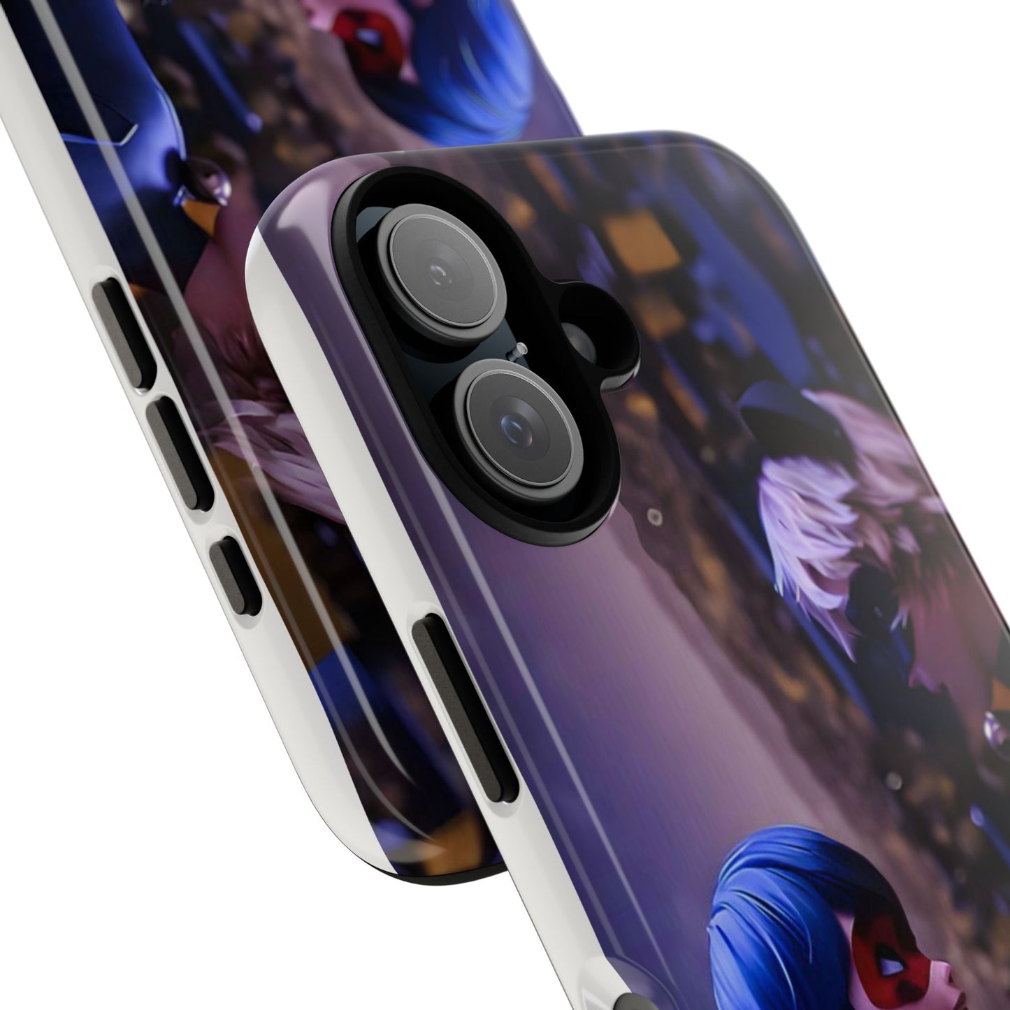Phone Case with Ladybug and Cat Noir Design