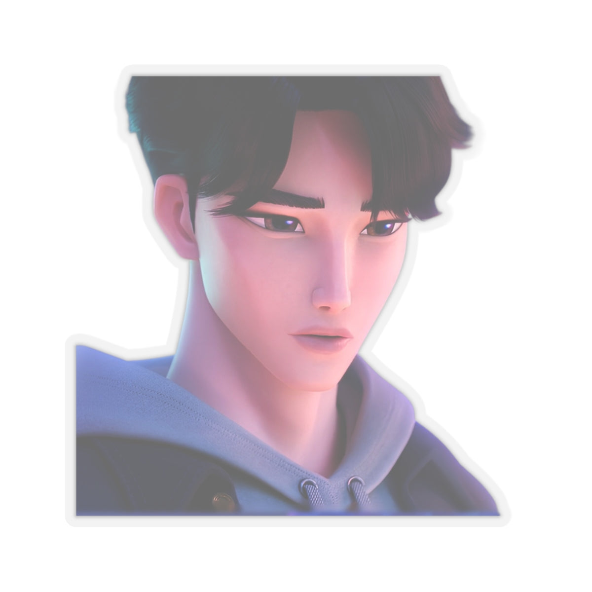 Jinu Kiss-Cut Stickers Featuring Anime Character, Aesthetic Laptop Decor, Cute Gifts, Art Prints, Daily Motivation