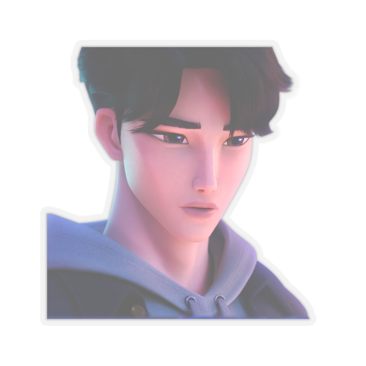 Jinu Kiss-Cut Stickers Featuring Anime Character, Aesthetic Laptop Decor, Cute Gifts, Art Prints, Daily Motivation