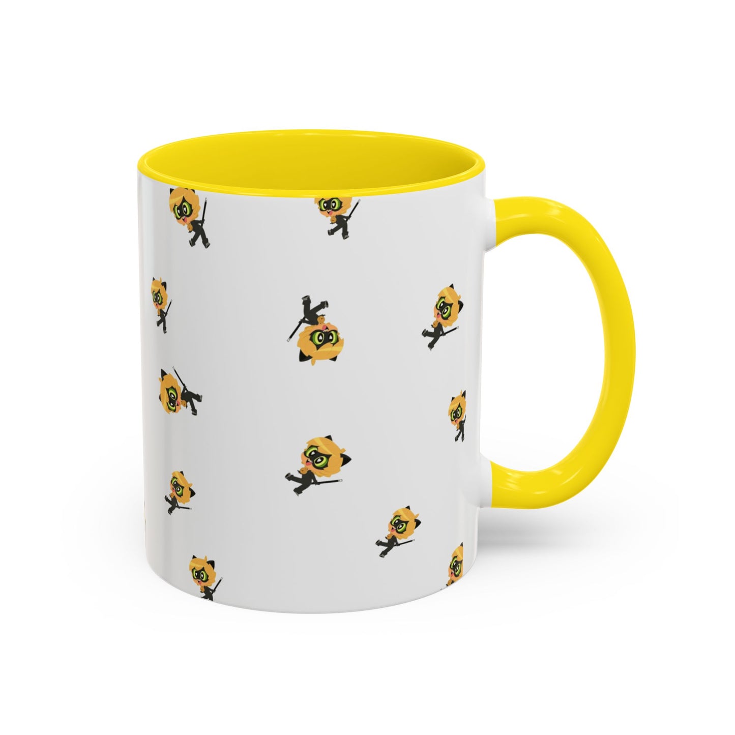 Cat Noir Floral Accent Coffee Mug - Perfect for Tea Lovers