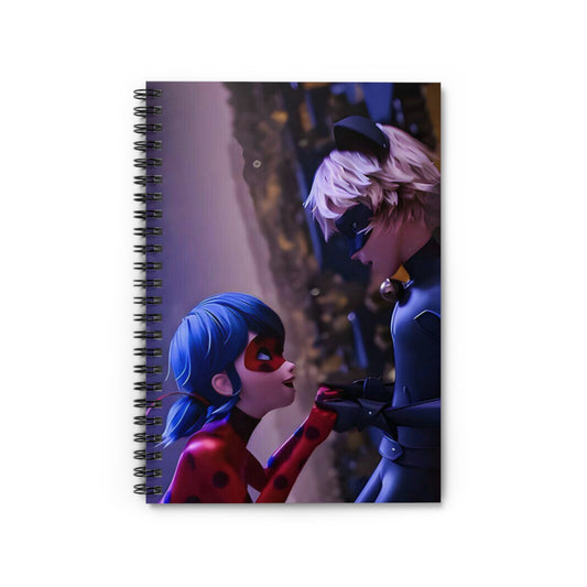 Ladybug & Cat Noir Spiral Notebook - Ruled Lines, Perfect for Note-taking, Journaling, School Supplies