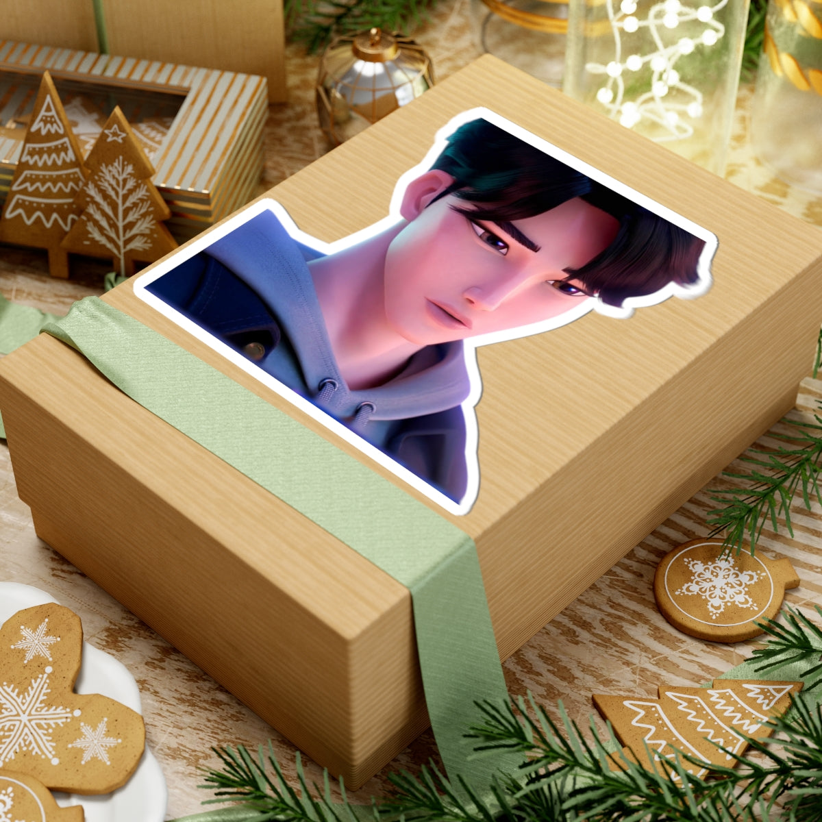 Jinu Kiss-Cut Stickers Featuring Anime Character, Aesthetic Laptop Decor, Cute Gifts, Art Prints, Daily Motivation