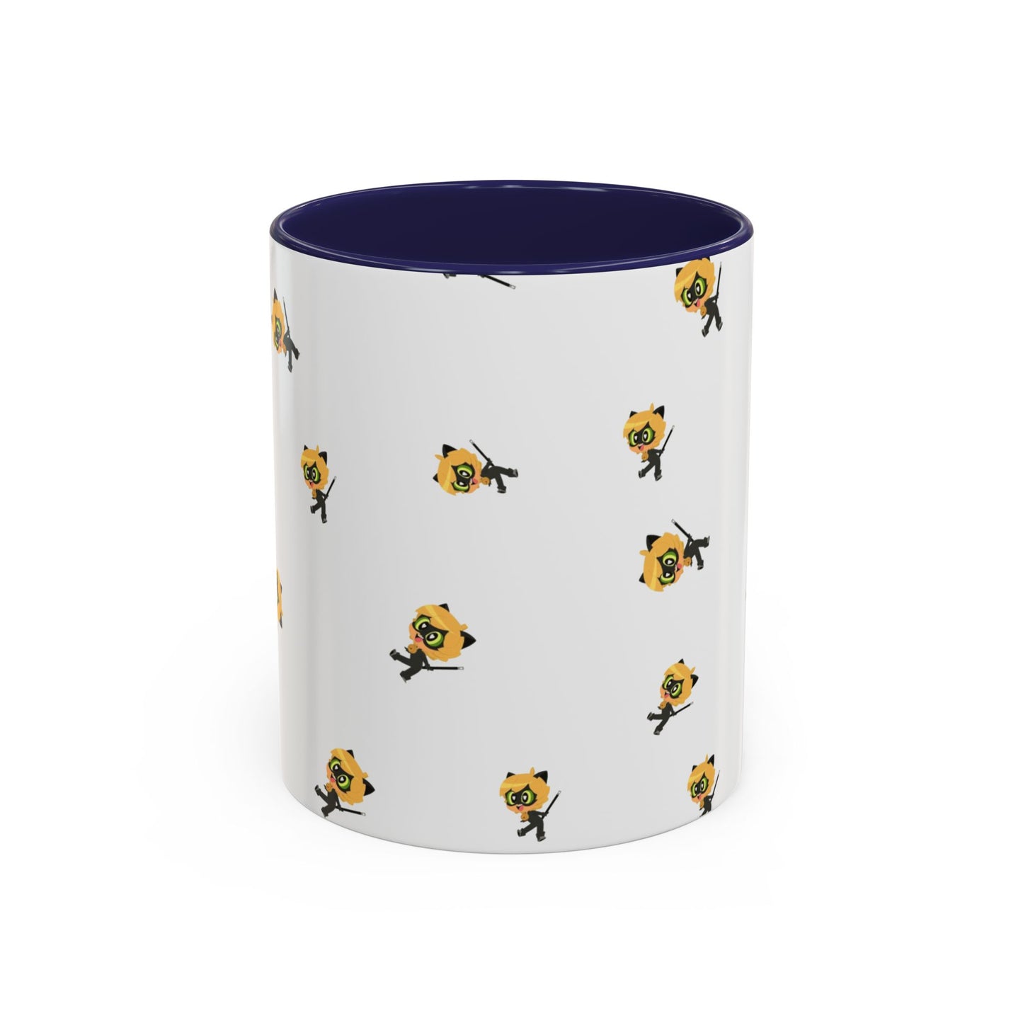 Cat Noir Floral Accent Coffee Mug - Perfect for Tea Lovers