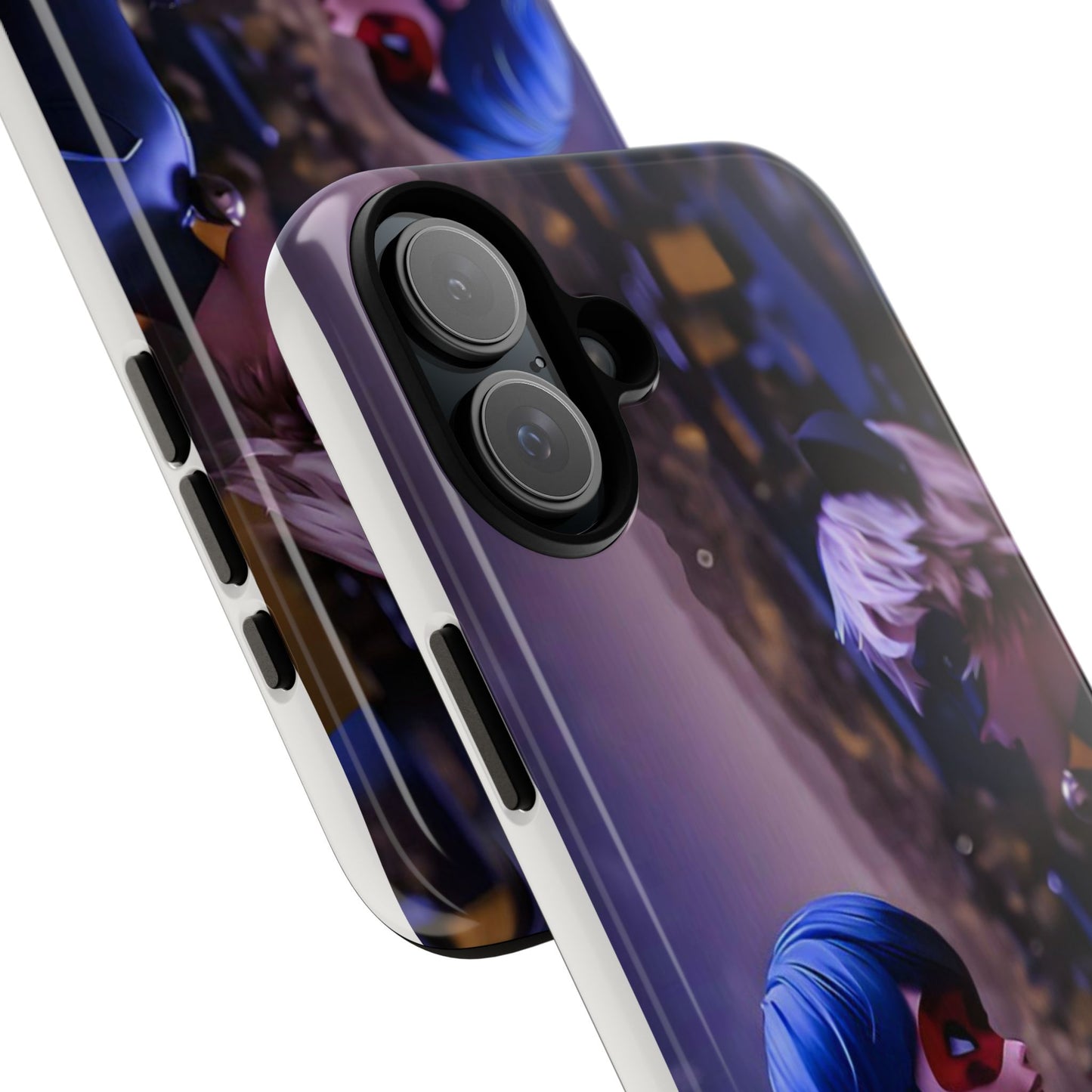 Phone Case with Ladybug and Cat Noir Design