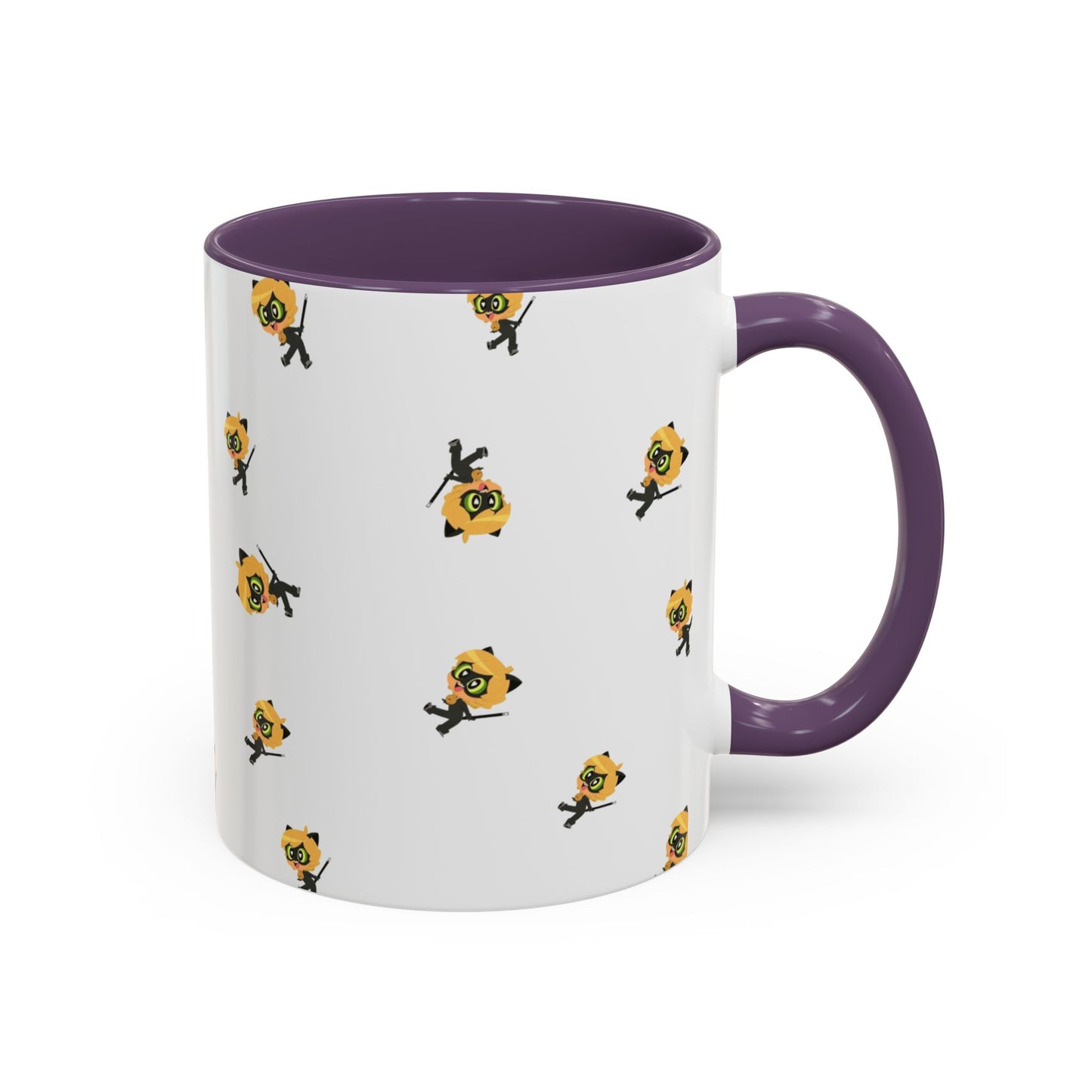 Cat Noir Floral Accent Coffee Mug - Perfect for Tea Lovers