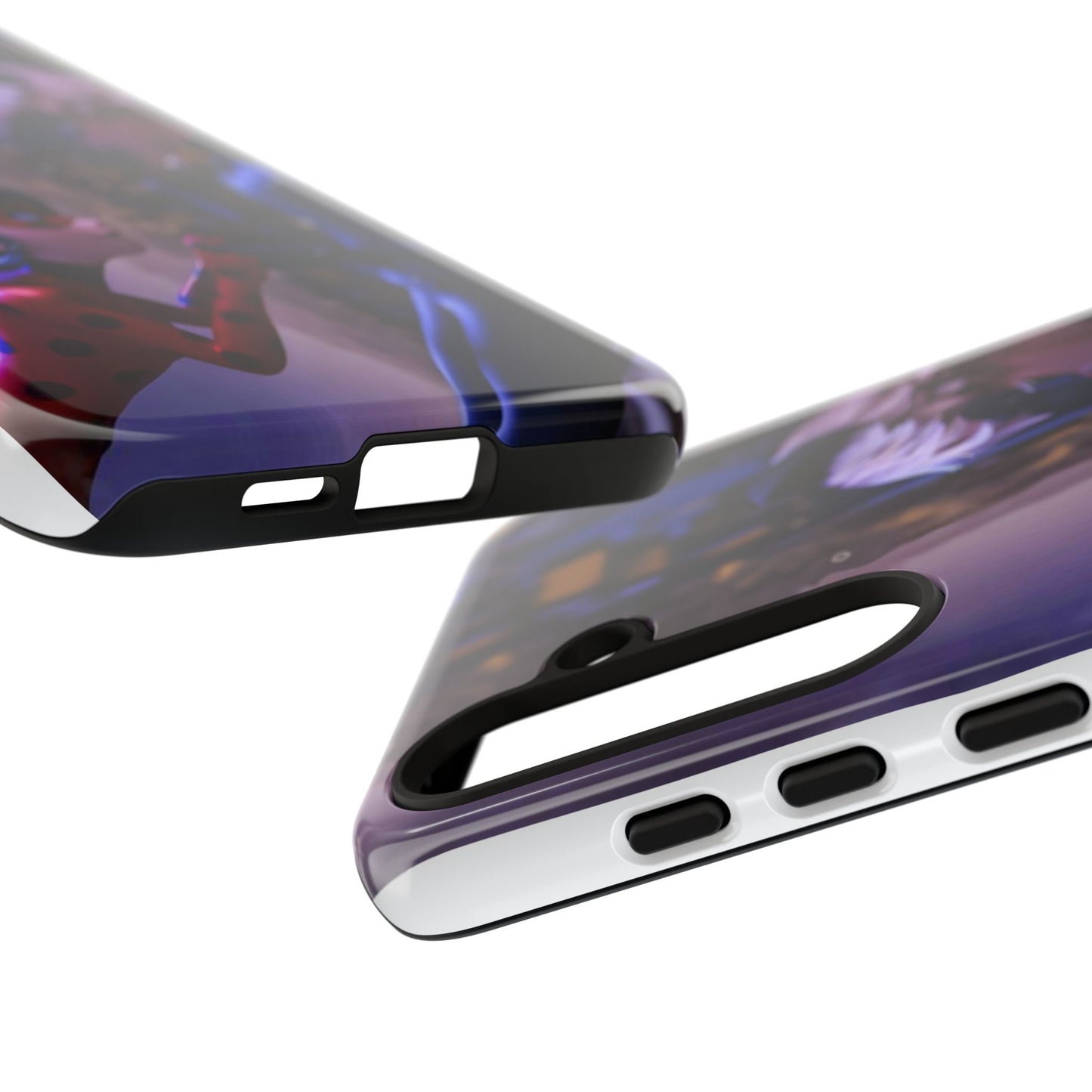 Phone Case with Ladybug and Cat Noir Design