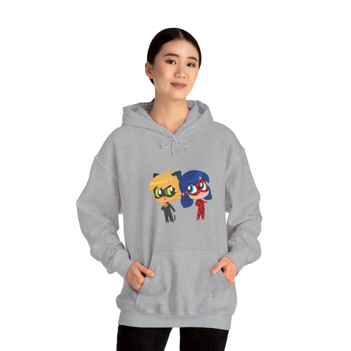 Miraculous Ladybug & Cat Noir Hoodie, Cozy Sweatshirt for Fans, Gift for Kids, Unisex Hoodie, Cartoon Character Threads