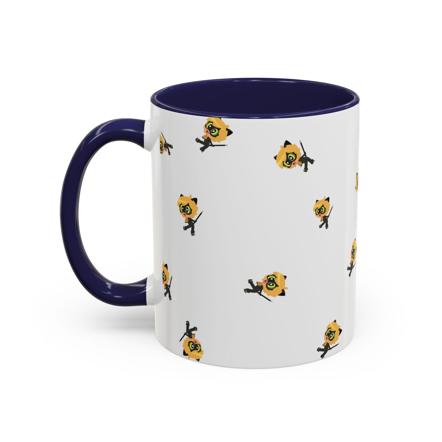 Cat Noir Floral Accent Coffee Mug - Perfect for Tea Lovers