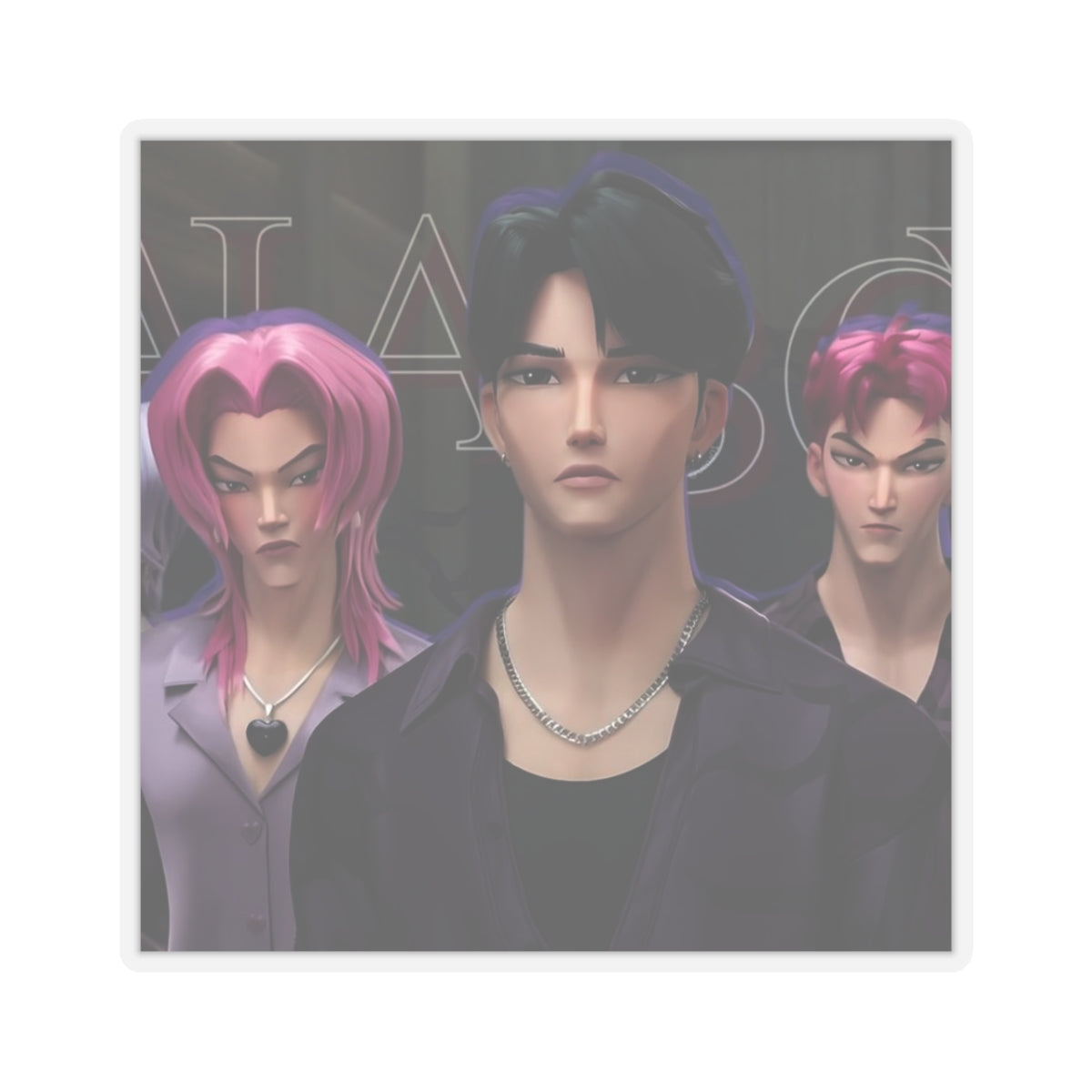 Kpop demons Cut Stickers Featuring Stylish Characters, Anime Decor, Laptop Accessories, Vinyl Stickers, Unique Gifts