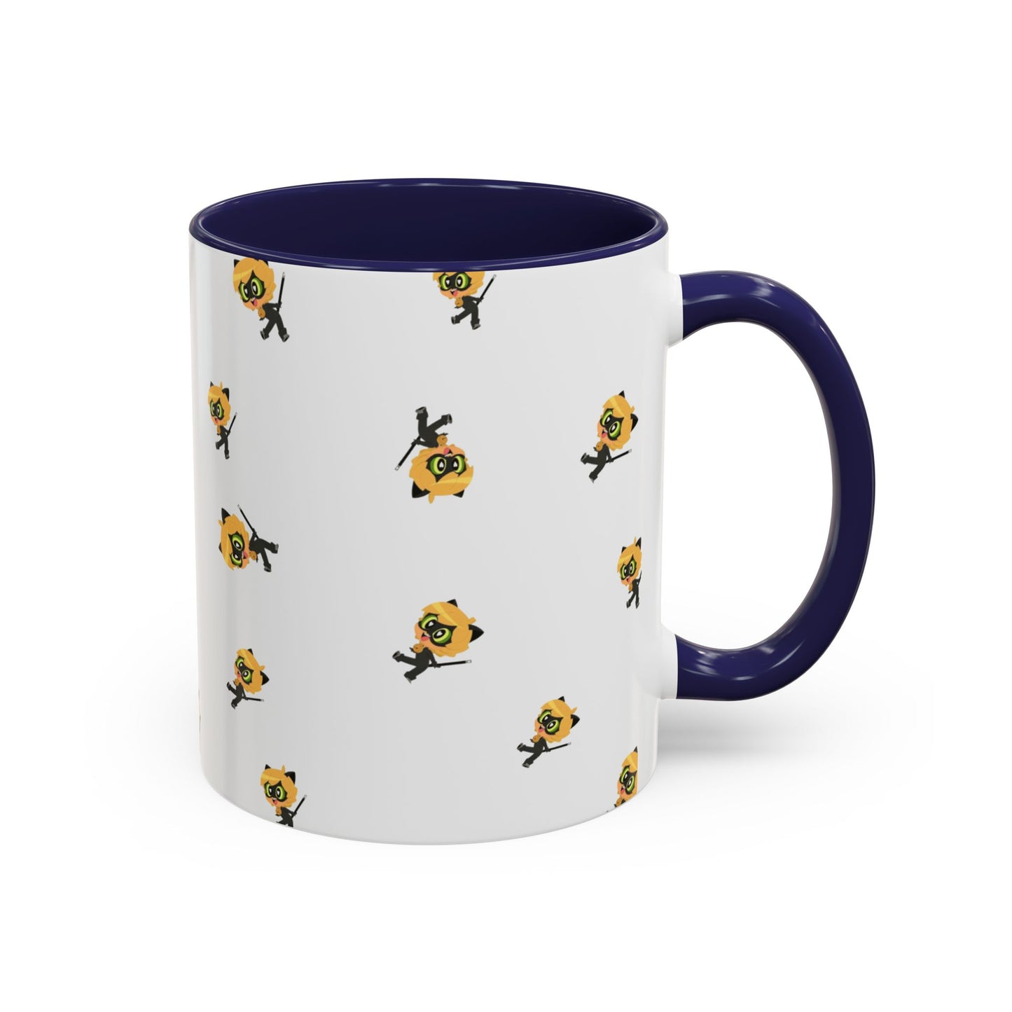 Cat Noir Floral Accent Coffee Mug - Perfect for Tea Lovers