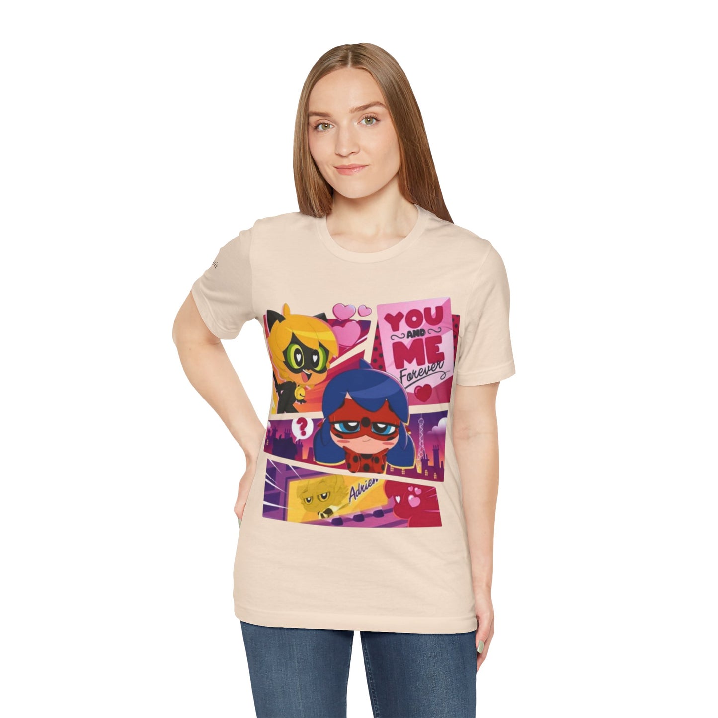 Ladybug and Catnoir Couple T-Shirt, Romantic Tee, Couple Gift, Valentine's Day, Love Shirt, Fun Casual Wear