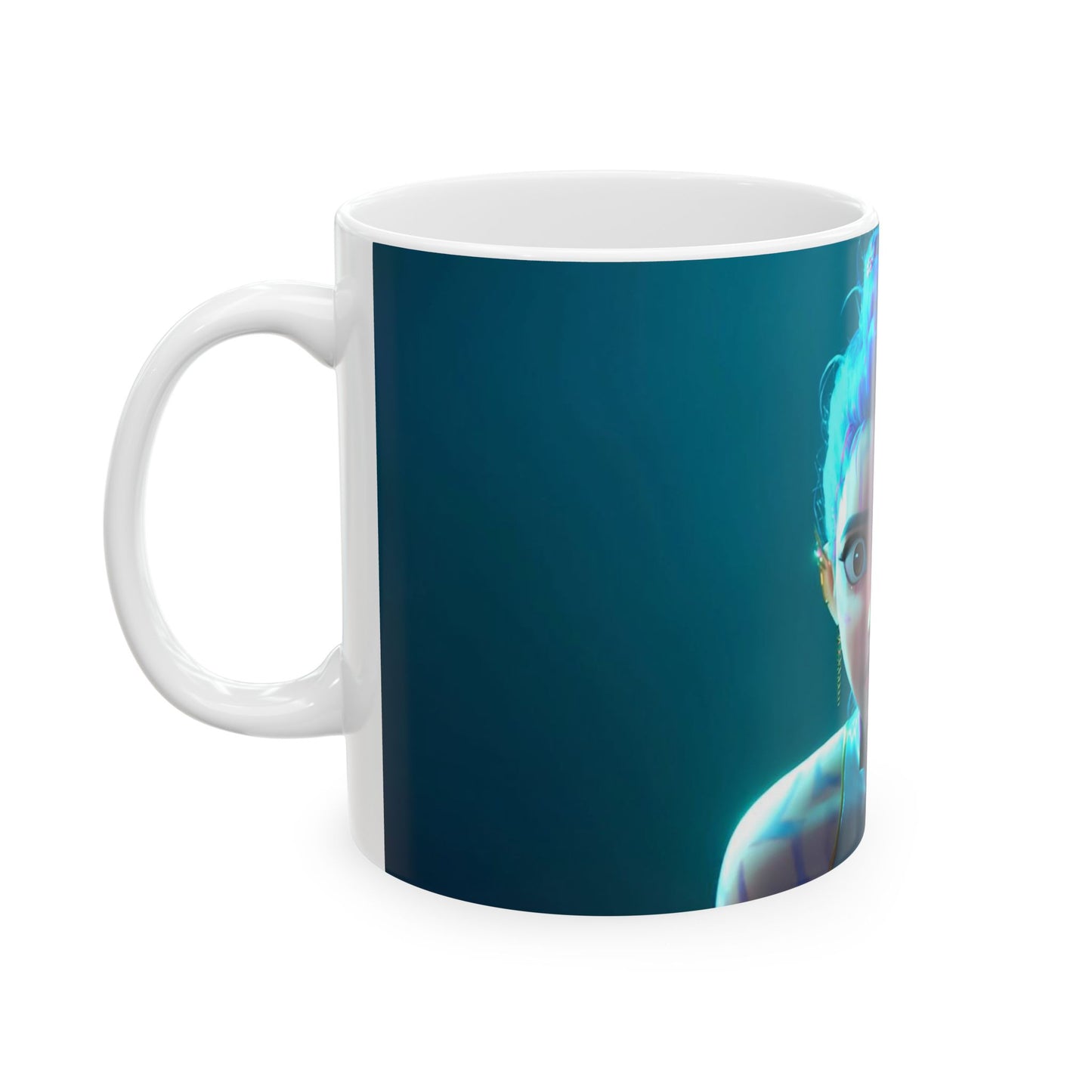 Rumi Eye-catching Ceramic Mug with Mystical Design, Unique Coffee Cup, Gift for Art Lovers, Collectible Mug